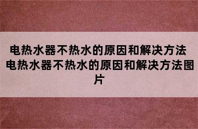 电热水器不热水的原因和解决方法 电热水器不热水的原因和解决方法图片